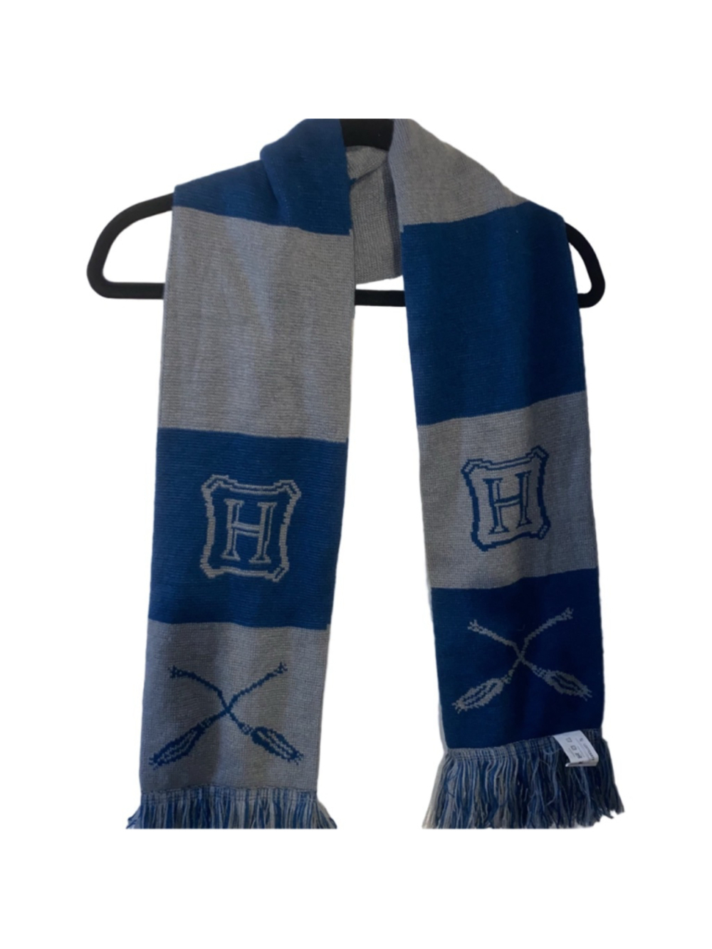 Official Wizarding World Harry Potter Hogwarts Knit Scarf Blue Gray